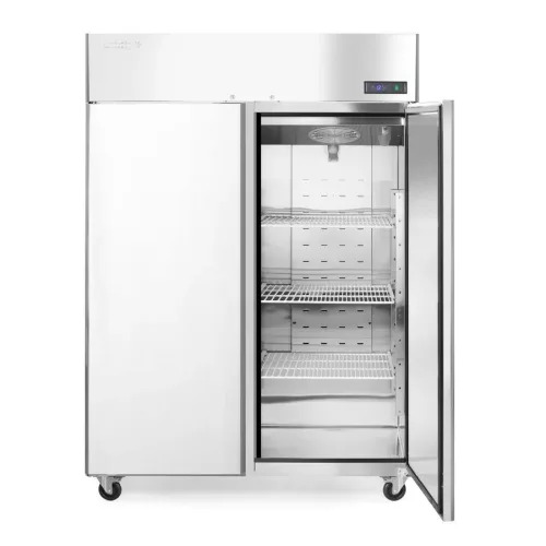 Teleajtós rozsdamentes ipari fagyasztószekrény, bruttó 1240 liter, GN 2/1 polc, HENDI Arktic