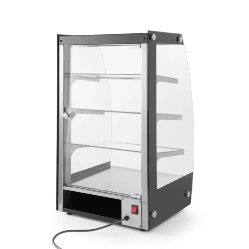 Nyitott háromszintes vitrin, 75 liter, 230V