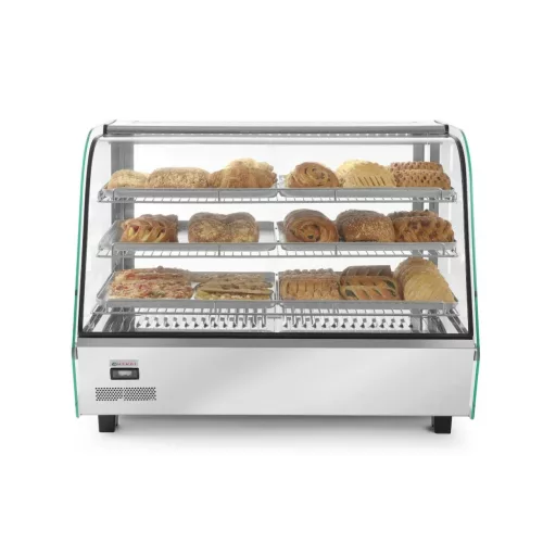 Asztali melegentartó vitrin, led világítással 160 liter, 230V/1500W