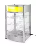 Pultra helyezhető melegentartó vitrin, 97 liter, 230V/800W, 46×46,7×78,5 cm