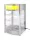 Pultra helyezhető melegentartó vitrin, 97 liter, 230V/800W, 46×46,7×78,5 cm