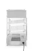 Pultra helyezhető melegentartó vitrin, 97 liter, 230V/800W, 46×46,7×78,5 cm