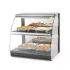 Kvarcfűtéses pultra helyezhető melegentartó vitrin, kétszintes, 230V/560W