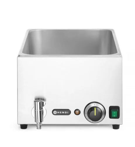 Melegentartó bain-marie, csappal, GN 1/1, 230 V/1000 W, 576×334×241 mm