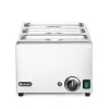 Melegentartó bain-marie + 3×GN 1/3 100 mm edény fedővel, vízfürdős GN 1/1