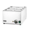 Melegentartó bain-marie + 3×GN 1/3 100 mm edény fedővel, vízfürdős GN 1/1