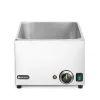 Melegentartó bain-marie + 3×GN 1/3 100 mm edény fedővel, vízfürdős GN 1/1