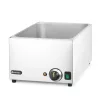 Melegentartó bain-marie + 3×GN 1/3 100 mm edény fedővel, vízfürdős GN 1/1