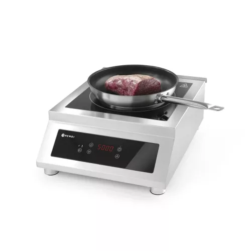Indukciós főzőlap 5000 D modell, 400V/5000W, 40×52,5×17,5 cm, HENDI