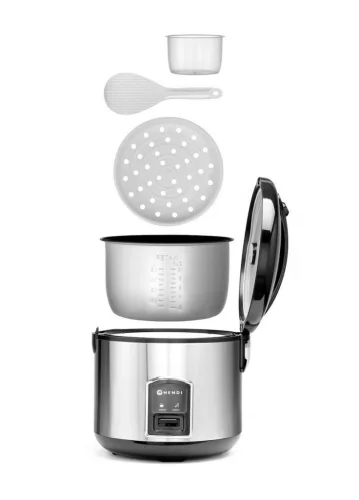 Rizsfőző gőzölő funkcióval, 1,8 l, 230V/700W, 28x28,5 cm