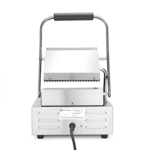 Kontaktgrill bordázott felülettel, 1 fedlap, 230V/1800W, sütőfelület: 22x23 cm