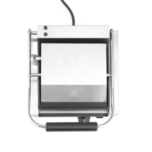 Kontaktgrill bordázott felülettel, 1 fedlap, 230V/1800W, sütőfelület: 22x23 cm
