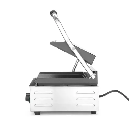 Kontaktgrill bordázott felülettel, 1 fedlap, 230V/1800W, sütőfelület: 22x23 cm