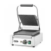 Kontaktgrill bordázott felülettel, szimpla, 1 fedlap, 230V/1800W, sütőfelület 23x22 cm