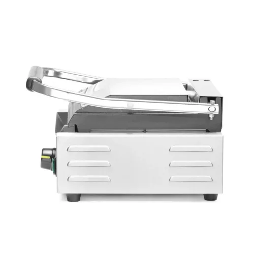 Kontaktgrill bordázott felülettel, szimpla, 1 fedlap, 230V/1800W, sütőfelület 23x22 cm