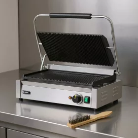   Kontaktgrill bordázott felülettel, 1 fedlap, 230V/2700W, 54,8×46,4×23,1 cm