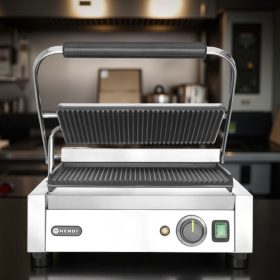   Kontaktgrill bordázott felülettel, 1 fedlap, Pannini, 230V/2200W