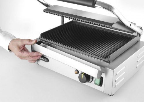 Kontaktgrill bordázott felülettel, 1 fedlap, Pannini, 230V/2200W