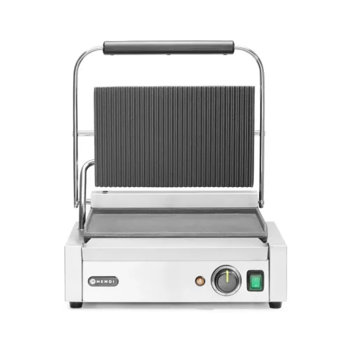 Kontaktgrill, bordázott tetejű és sima aljú, 230V/2200W, Panini, HENDI