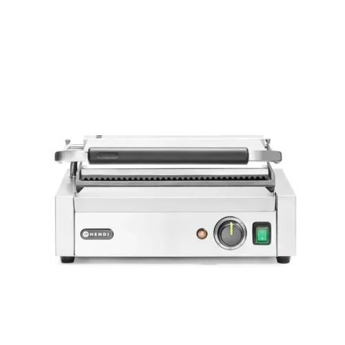 Kontaktgrill, bordázott tetejű és sima aljú, 230V/2200W, Panini, HENDI
