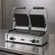 Kontaktgrill, dupla, bordázott tetejű és sima aljú, 230V/3600W, sütőfelület 47x23 cm
