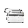 Kontaktgrill, dupla, bordázott tetejű és sima aljú, 230V/3600W, sütőfelület 47x23 cm