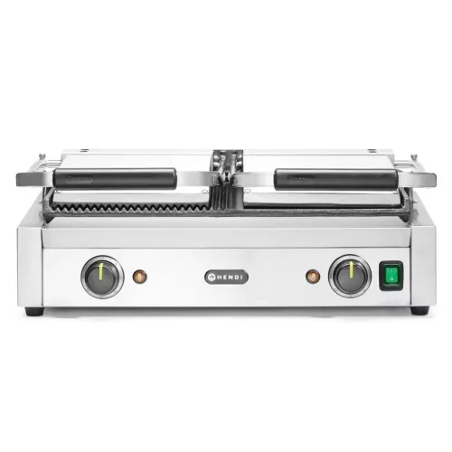 Kontaktgrill, dupla, fele sima, fele bordázott, 230V/3600W, sütőfelület 47x 23 cm