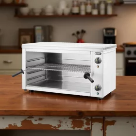   Szalamander, 4 szinten állítható, rozsdamentes, 230 V/3600 W, 800×633×453 mm