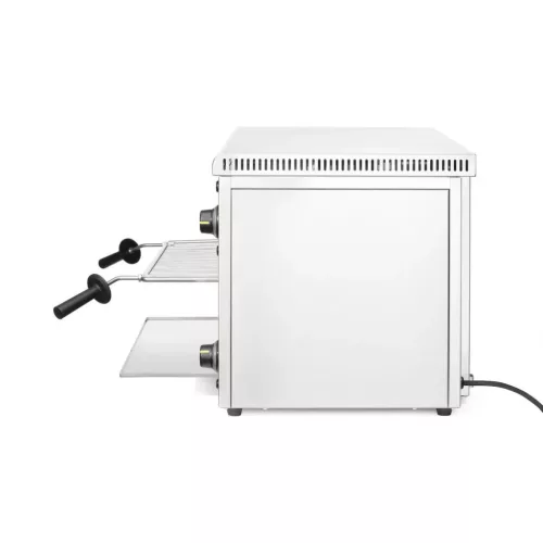Szalamander, 4 szinten állítható, rozsdamentes, 230 V/3600 W, 800×633×453 mm