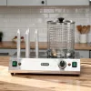 Kolbász- és hot dog melegentartó, 4 tüskés, 220-240V/550W