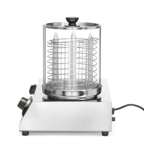 Kolbász- és hot dog melegentartó, 4 tüskés, 220-240V/550W