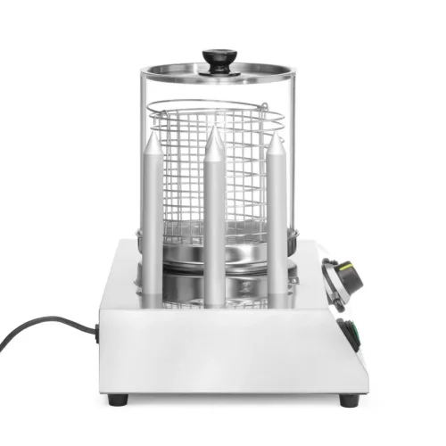 Kolbász- és hot dog melegentartó, 4 tüskés, 220-240V/550W