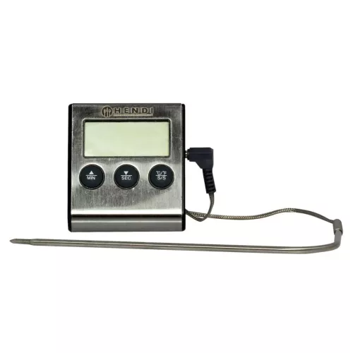 Maghőmérő időzítővel, sütőben hagyható szondával, digitális, -50-től +250 °C-ig