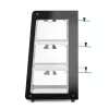 Pultra helyezhető melegentartó vitrin, 220-240V/500W, 47,2×44,7×77,5 cm