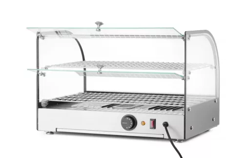Asztali melegentartó vitrin, kétszintes, 45 liter, 220-240V/800W