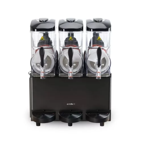 Jégkásakészítő gép, 3×12 l, fekete, kivehető tartály, 230V/1080 W, HENDI Arktic