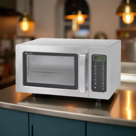   Mikrohullámú sütő, programozható, 23 l, rozsdamentes, 1550W