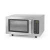 Mikrohullámú sütő, programozható, 23 l, rozsdamentes, 1550W