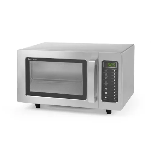 Mikrohullámú sütő, programozható, 23 l, rozsdamentes, 1550W