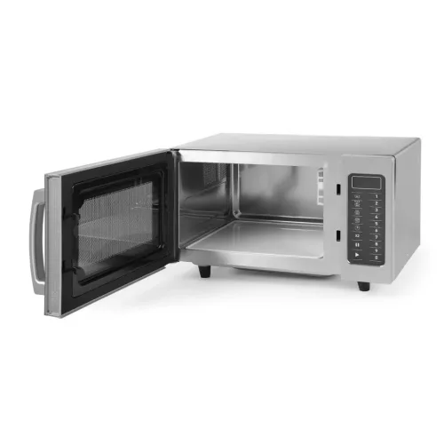 Mikrohullámú sütő, programozható, 23 l, rozsdamentes, 1550W