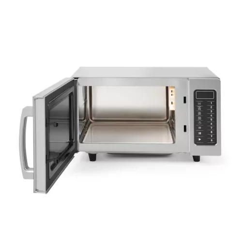 Mikrohullámú sütő, programozható, 23 l, rozsdamentes, 1550W