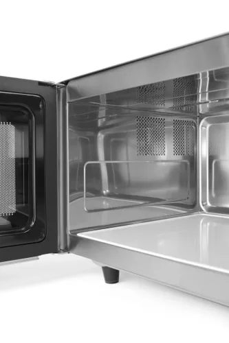 Mikrohullámú sütő, programozható, 23 l, rozsdamentes, 1550W