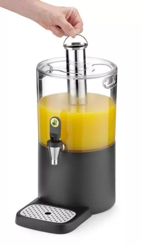 Juice-adagoló, italadagoló, 4 l tartály, fekete, HENDI UNIQ