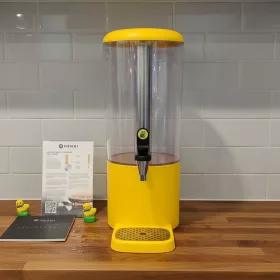   Juice-adagoló, italadagoló, 8 l tartály, citromsárga, HENDI UNIQ