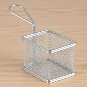 Hasábburgonya-kínáló kosár, 10x8×7,5 cm
