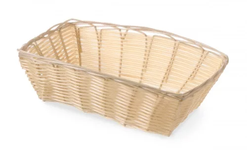 Kenyérkosár, szögletes, 22,5×15×6,5 cm, polirattan
