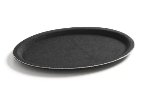 Csúszásmentes tálca, gumírozott, 29×21 cm, ovális