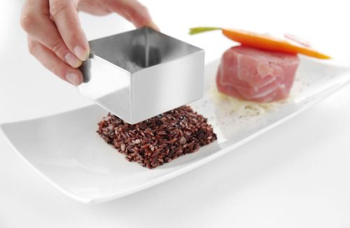 Tálalógyűrű, négyzet, 8×8×4,5 cm