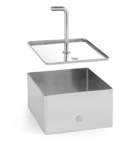 Tálalógyűrű, négyzet, 8×8×4,5 cm