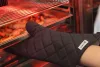 Sütőkesztyű-pár, pamut, 38 cm, hőálló 250 °C-ig, fekete